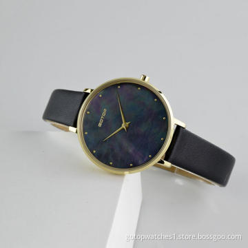 GREY LEATHER WATCH STRAP